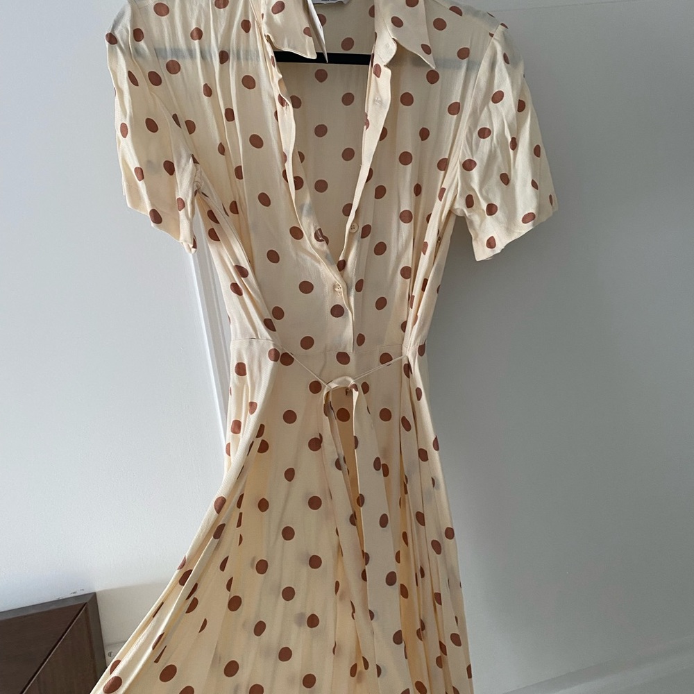 Zara polka dot dress with belt